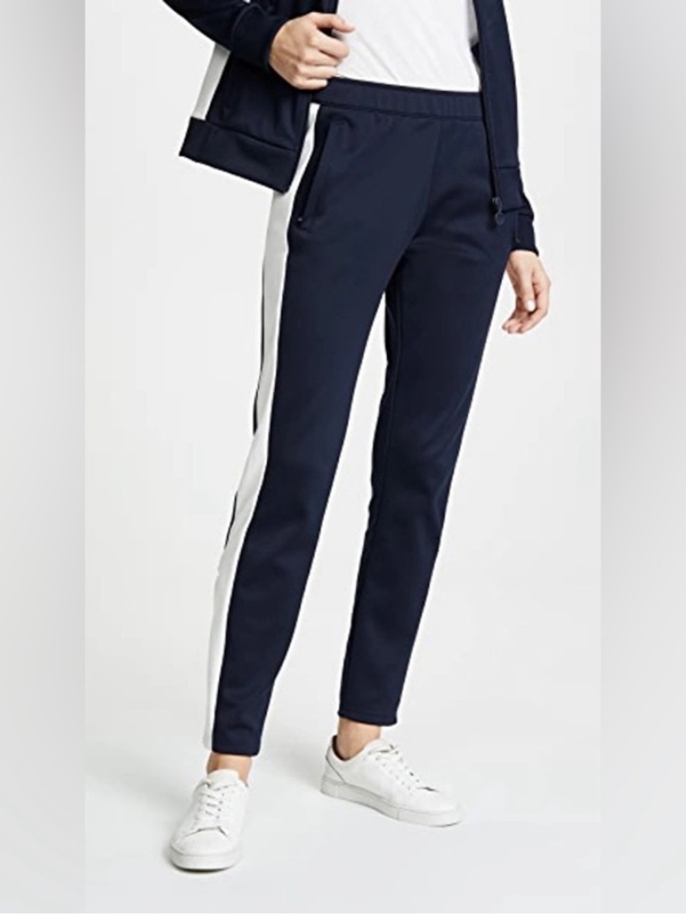 Tory Burch Tory Sport navy Track pants with stripe size medium new with tags